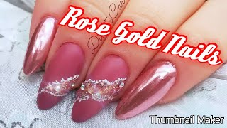 ROSE GOLD NAILS!!! Come fare le unghie Oro Rosa | Diletta
