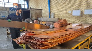 Extreme Copper Rolling — Turning Solid Metal into 8.2-Foot Sheets! ⚙️