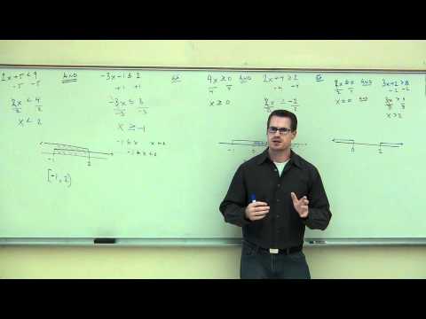Intermediate Algebra Lecture 9.1:  Compound Inequalities (Inequalities with "And" and "Or")