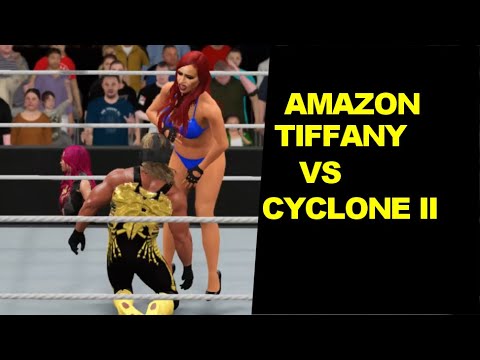 WWE 2K17 Amazon Tiffany vs Cyclone II mixed