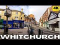 Walk in WHITCHURCH Shropshire ENGLAND UK - Town Centre 4K