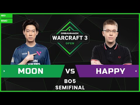 DreamHack Warcraft III Open 2021 - Semifinal: [NE] Moon vs. Happy [UD]