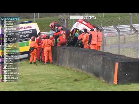 Mini Challenge Trophy Championship 2023. Race 3 Brands Hatch. Big Crash