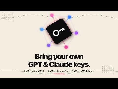 New: Bring Your Own AI Keys (BYOK) in Taskade Genesis AI Agents 🔑