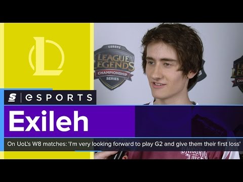 Exileh on UoL's W8 matches: 'I'm very looking forward to play G2 and give them their first loss'