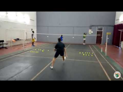 Half court Shadow and Shuttle drill full session Badminton training tactics