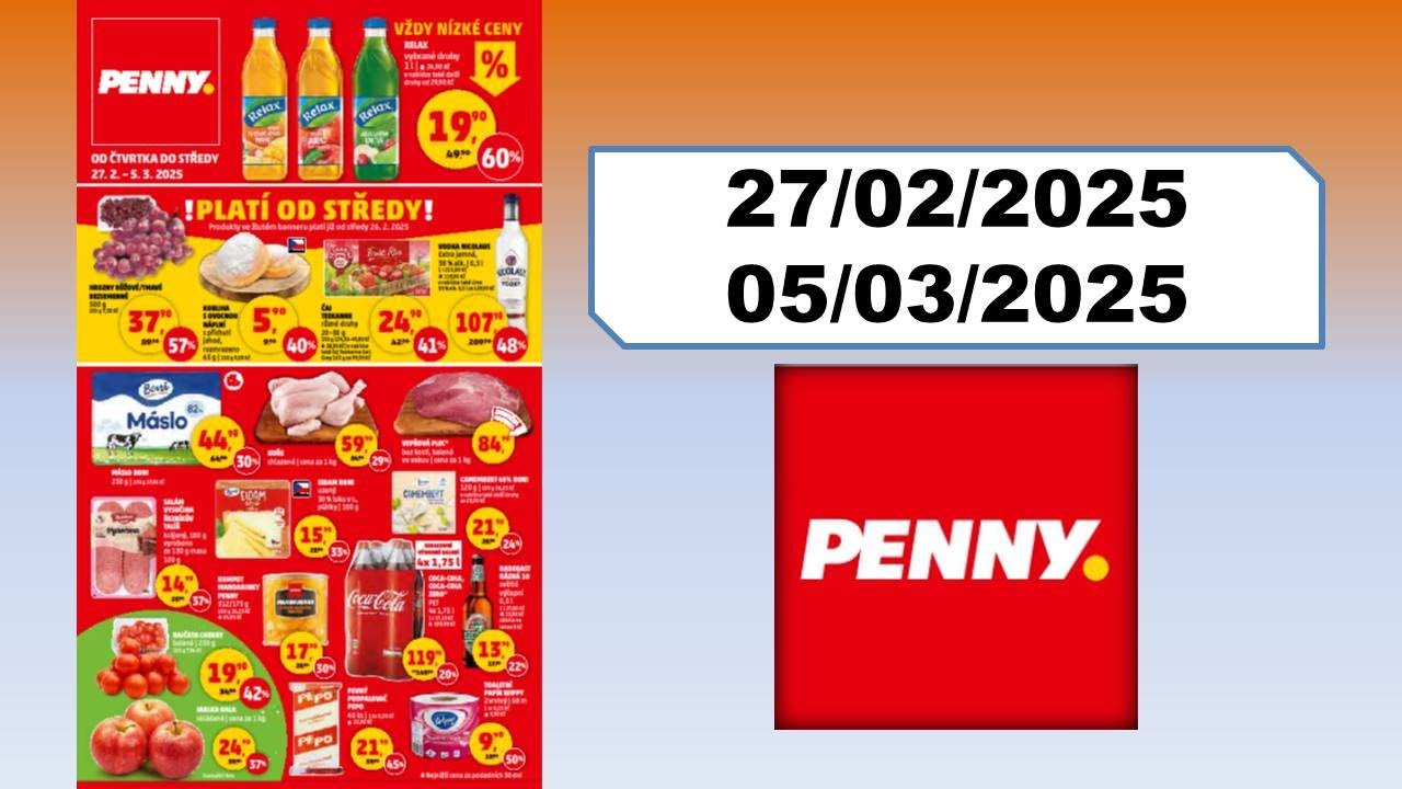 Dnes se podíváme na nový leták Penny od 27. února do 5. března 2025