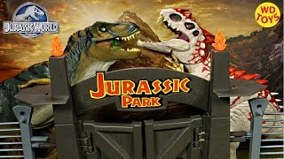 New Jurassic Park Electronic Command Compound VS Indominus Rex & T-Rex Jurassic World Unboxing