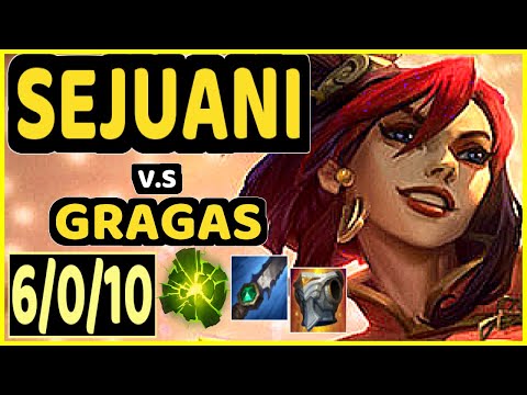 NJI (SEJUANI) vs GRAGAS - 6/0/10 KDA JUNGLE GAMEPLAY - EUW Ranked MASTER