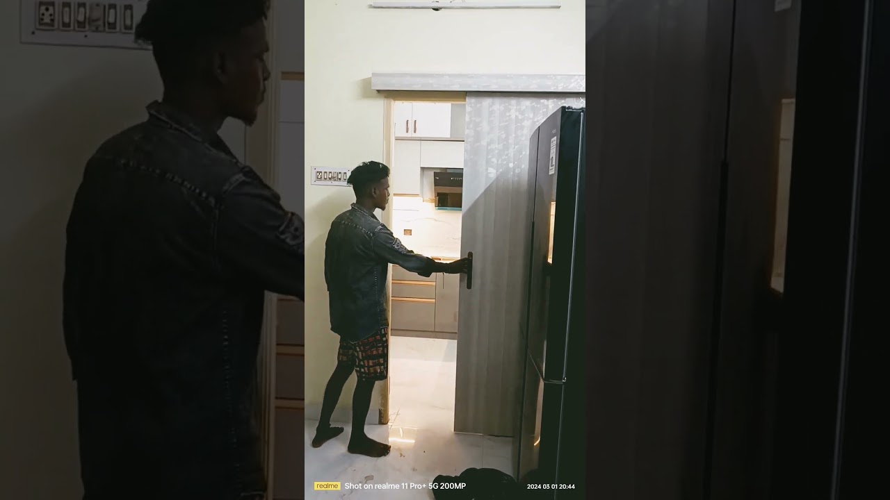 kitchen entrance sliding doors working.....