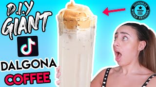i made the LARGEST DALGONA (tiktok) COFFEE in the WORLD