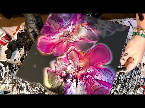 #263 Wow! Revisted An Old Colour Combo 🔥 I am in love with these blooms! #painting #art