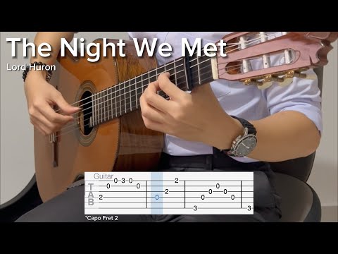 The Night We Met by Lord Huron (EASY Guitar Tab)