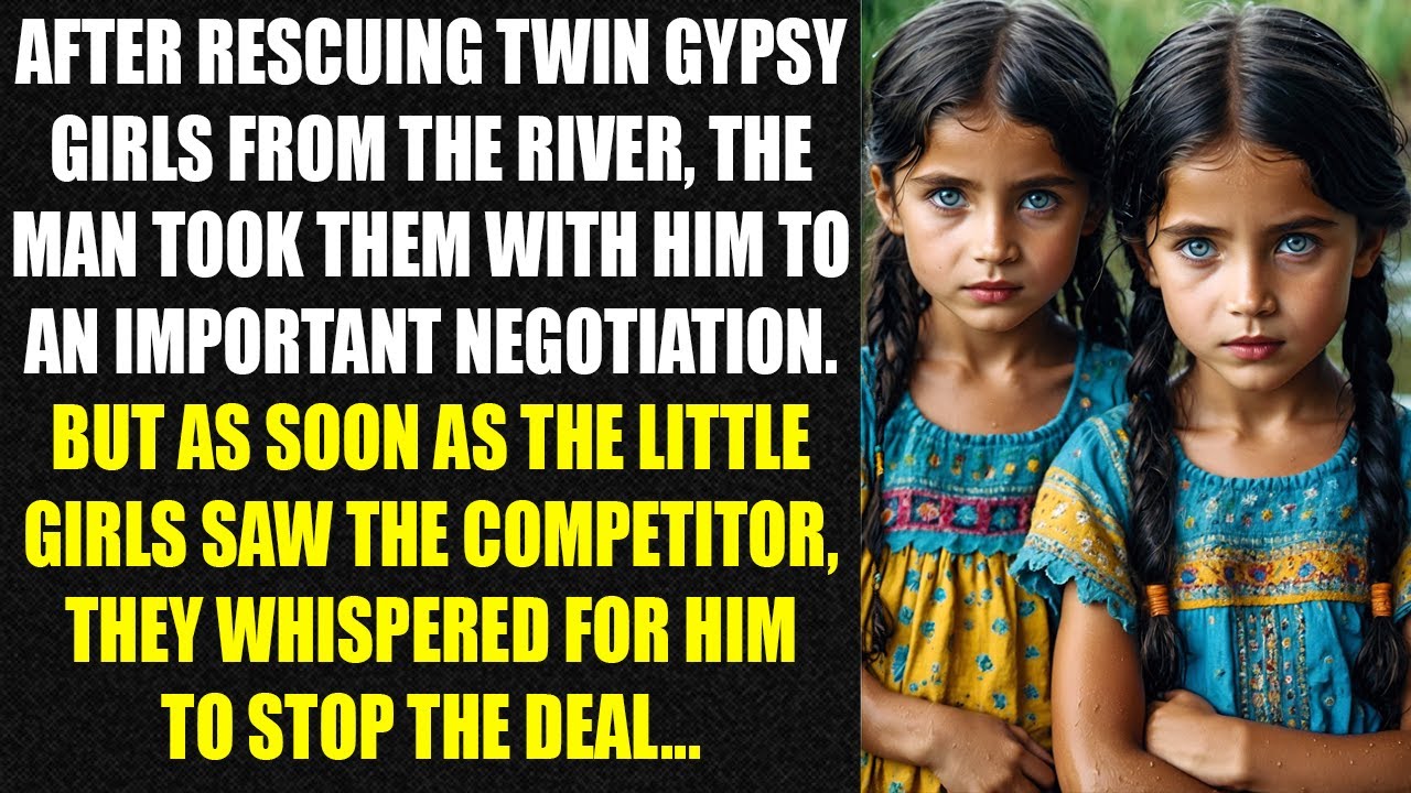 After rescuing twin gypsy girls from the river, the man took them with him to an important...