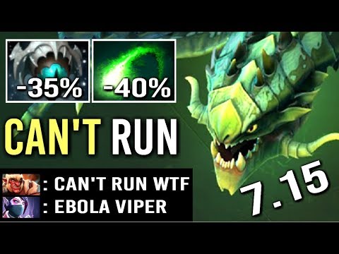 WTF CAN'T RUN 75% SLOW Cancer Build Skadi Viper Counter TA Mid by CCnC Ebola 7.15 Dota 2