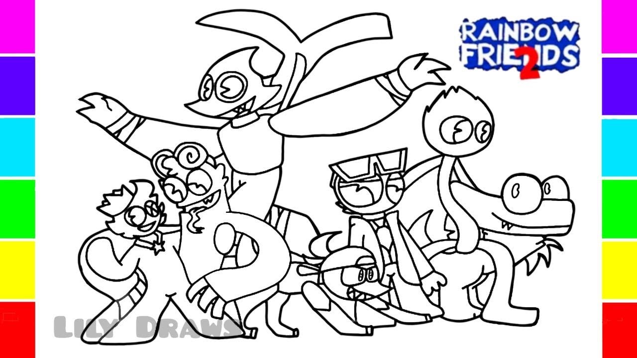 Rainbow Friends Chapter 2 Coloring Pages / Color ALL New Monsters Rainbow Friends 2 / NCS MUSIC