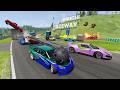 Racing Random Cars on Racetrack with Huge Jump