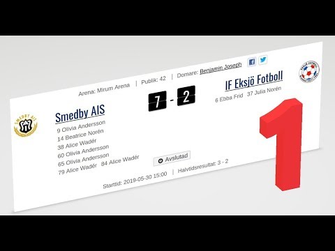 190530_1(5) Smedby Dam - IF Eksjö (7-2) Division 2 (minut 00-11)