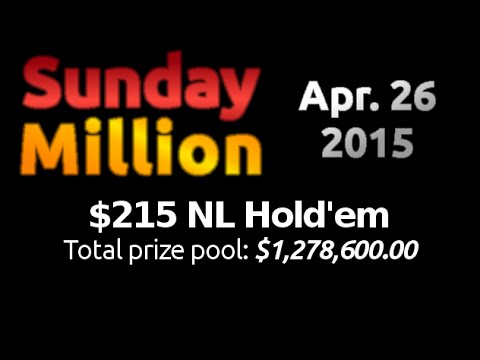 [26 April 2015] PokerStars Sunday Million Final Table Replay (Cards-Up) | Series Player