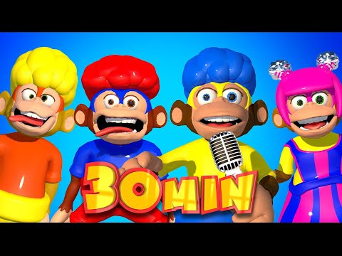 Monkey Puzzle! Cha-Cha, Chicky, Lya-Lya & Boom-Boom Dance | Mega Compilation | D Billions Kids Songs