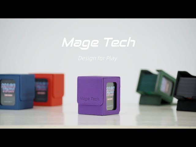 Vídeo relacionado con Mage Tech Commander Deck Box Lite - Expositor de tarjetas con mini tarjetero a presión y cubierta extraíble, se adapta a más de 100 tarjetas de una sola manga, ideal para MTG, PTCG, OPCG, SWU y más