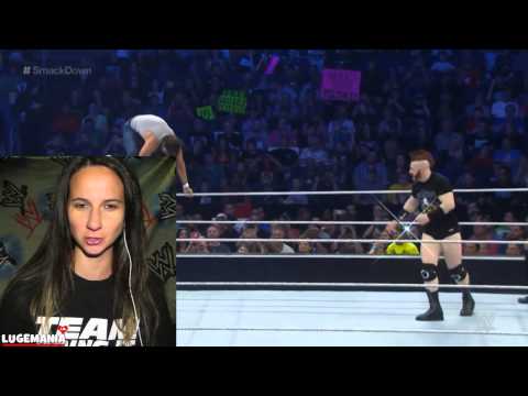 WWE Smackdown 6/18/15 Dean Ambrose vs Kane Sheamus Handicap