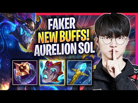 FAKER TRIES AURELION SOL WITH NEW BUFFS! - T1 Faker Plays Aurelion Sol MID vs Garen! | Season 2024