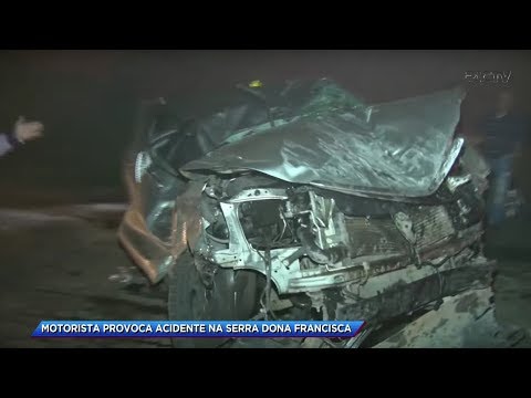 Motorista provoca grave acidente na Serra Dona Francisca