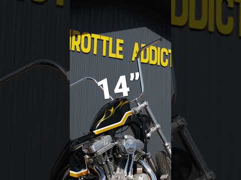 Ape hanger handlebar size comparison #throttleaddiction