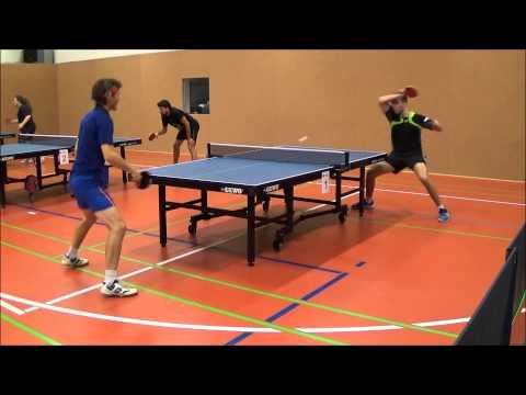 Piwonski und Schinkel beim Mitternachtsturnier in Geltow (Tischtennis 2015)