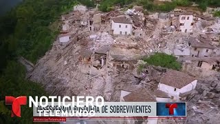 Continúa la búsqueda desesperada tras terremoto de Italia | Noticiero | Noticias Telemundo