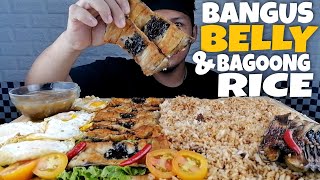 BANGUS BELLY + 5 EGGS + BAGOONG RICE MUKBANG | MUKBANG PHILIPPINES | GAVIES BAGOONG