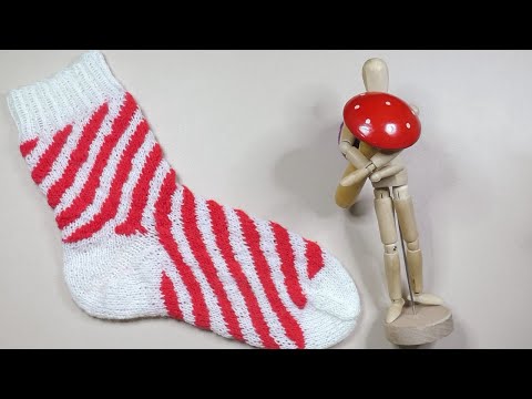 Zuckerstangen Socke stricken / Socken stricken / Maschenschäfchen