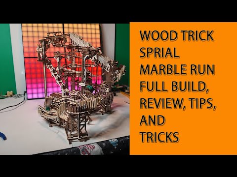 MARBLE RUN MADNESS: WOOD TRICK'S SPIRAL MARBLE RUN!