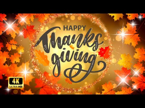 Happy Thanksgiving Background Video Loop (1 Hour) - 4K Ultra HD - Fall Ambience