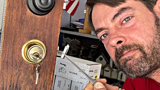Schlage Deadbolt - Key turns all the way around - Capped Screws - How to Fix