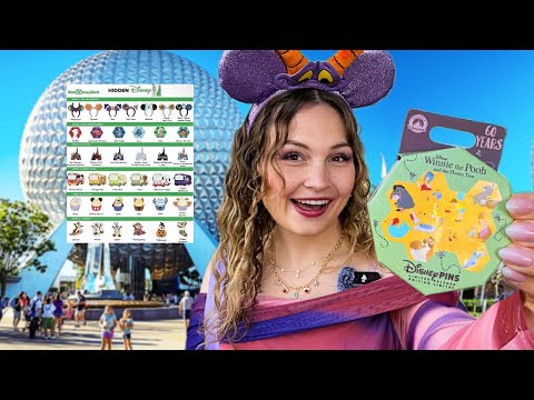 2026 Hidden Disney Pins Released In The Parks | Unboxing Pooh Puzzle Pin Set + Lorcana Scavenger!
