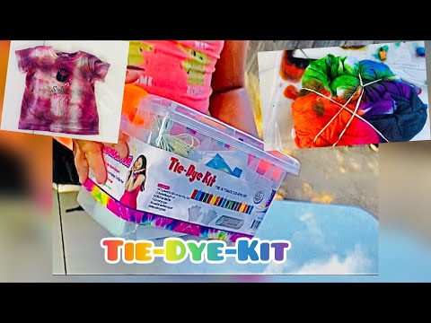 🌈How to tie-dye-kit easy!!🎨_Como hacer tie-dye-kit de walmart facil y rapido!!😱😃