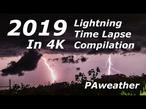 2019 Lightning Time Lapse Compilation in 4K