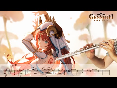 Nilou Dance of the Delicate Lotus - Genshin Impact | Flute Cover [SHEET MUSIC]