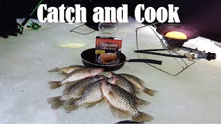 CATCH and COOK | Ice Fishing Minnesota Crappies 2019