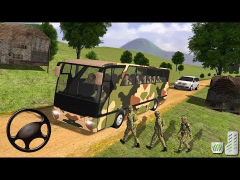 US Army Bus Driving Transporter Squad - Offroad Military Transport Duty - Android Gameplay