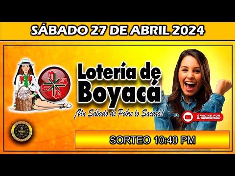 PREMIO MAYOR LOTERIA DE BOYACA del SÁBADO 27 de Abril 2024 #loteria #loteríadeboyacá