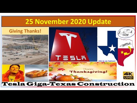 Tesla Gigafactory Texas 25 November 2020 Cyber Truck & Model Y Factory Construction Update (09:30AM)