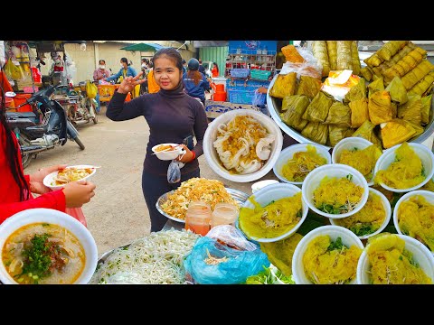 Cheap Street Food In Phnom Penh - Cambodian Snacks, Noodle Soup, Fried Rice, And More