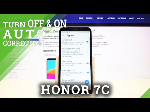 Text Correction Option in HUAWEI Honor 7C – Enter Keyboard Features