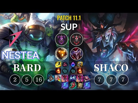 JT Nestea Bard vs Shaco Sup - KR Patch 11.1