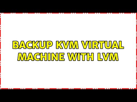 Backup kvm Virtual Machine with lvm