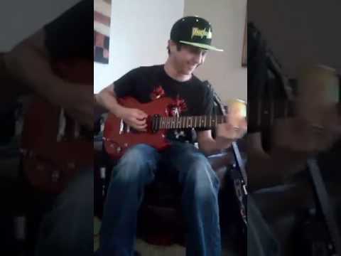 Playing guitar with a soda can