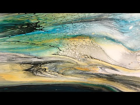 #196.  Tilting FTW.  Beautiful fluid art abstract painting / SheleeArt /  bloom technique